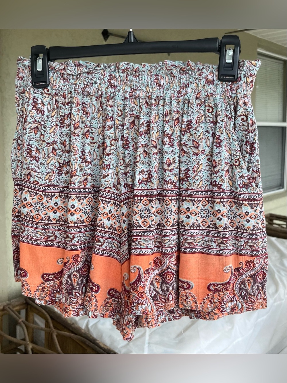 mon ami for francesca’s boho print flowy shorts